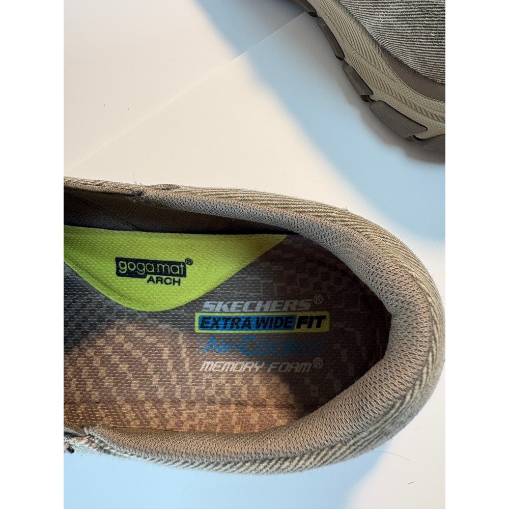 Skechers Relaxed Fit Extra Wide Slip On Shoes Goodyear Steady Grip Brown Mens 11 - Picture 3 of 5